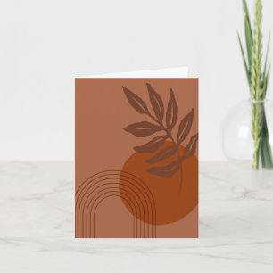 Modern Matisse Inspired Abstract Shapes Terracotta Card