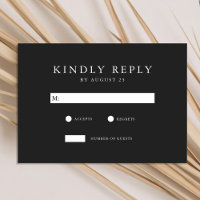 Modern Matte Black Minimalist Wedding