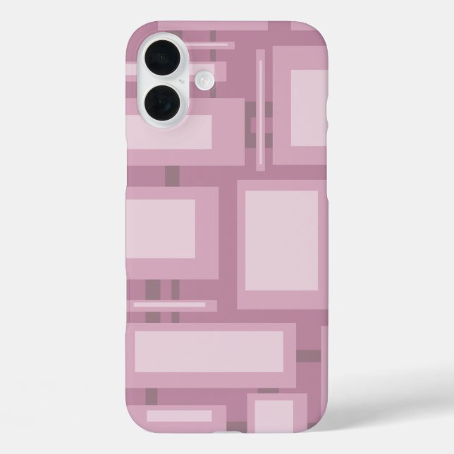 Modern Mauve Abstract Case-Mate iPhone Case (Back)