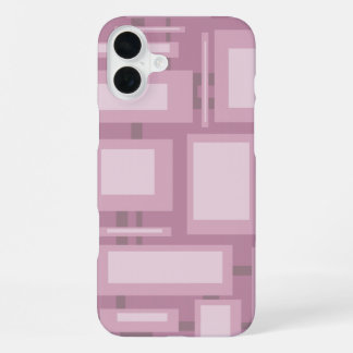 Modern Mauve Abstract iPhone 16 Plus Case
