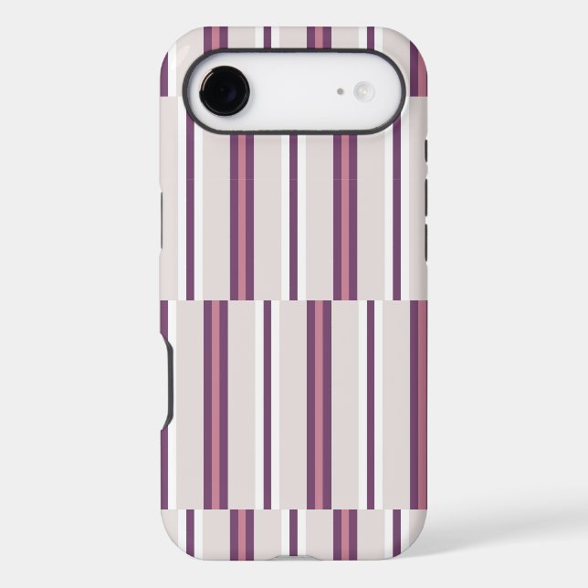 Modern Mauve and Plum Stripe (Back)