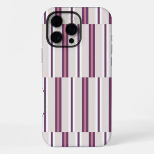 Modern Mauve and Plum Stripe iPhone 16 Pro Max Case