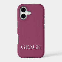 Modern Mauve Berry Personalised Name Custom