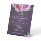 Modern mauve peonies purple plum bridal luncheon