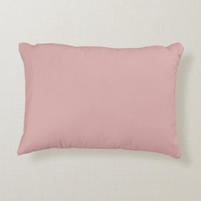 Modern mauve pink Plain Solid Colour Decorative Cushion (Back)