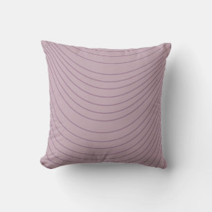 Modern Mauve Purple Concentric U-Shape Wave Line A Cushion
