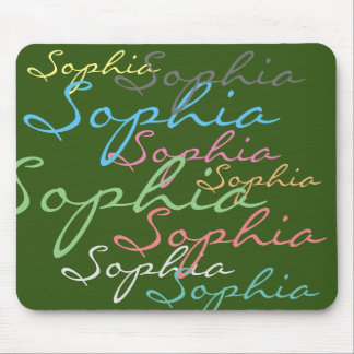 Modern Maximalist Custom Name Unique Typography Mouse Pad