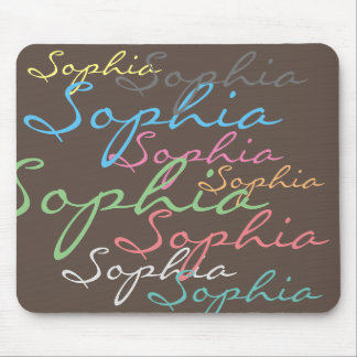Modern Maximalist Custom Name Unique Typography Mouse Pad