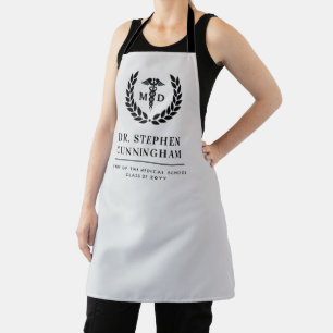 Modern MD Doctor of Medicine Med School Graduation Apron