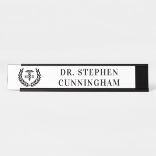 Modern MD Doctor of Medicine Med School Graduation Desk Name Plate