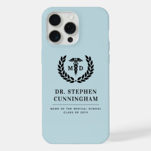 Modern MD Doctor of Medicine Med School Graduation iPhone 15 Pro Max Case
