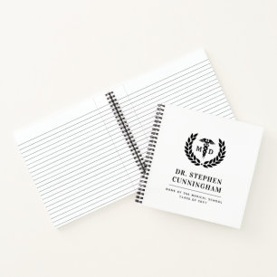 Modern MD Doctor of Medicine Med School Graduation Notebook