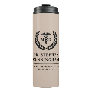 Modern MD Doctor of Medicine Med School Graduation Thermal Tumbler