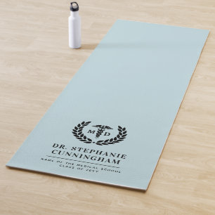Modern MD Doctor of Medicine Med School Graduation Yoga Mat