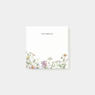 Modern Meadow Wildflowers delicate design Post-it Notes