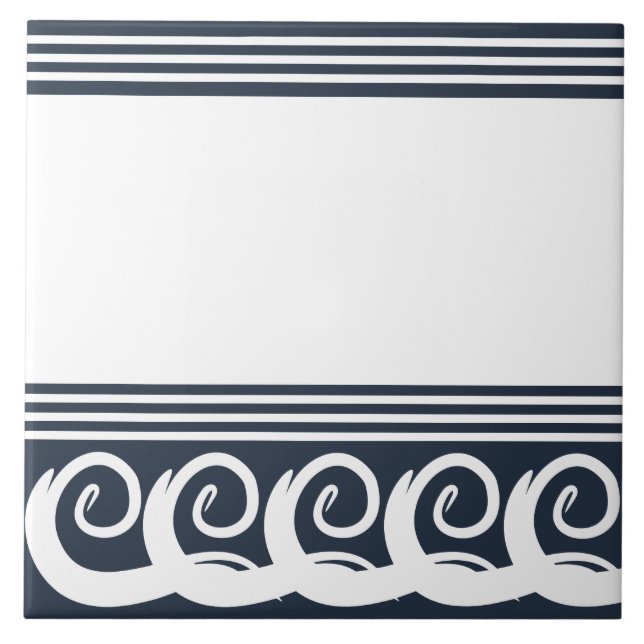 Modern Meander Ceramic Tile (Front)