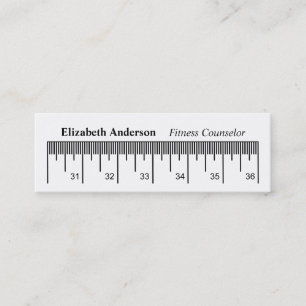 Modern Measuring Tape Fitness Counsellor Mini Business Card