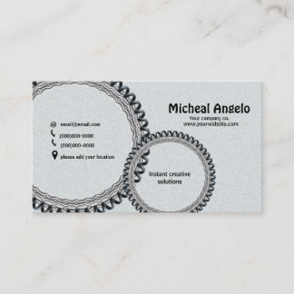 Modern Mechanic Business Card – Gray Circle Design