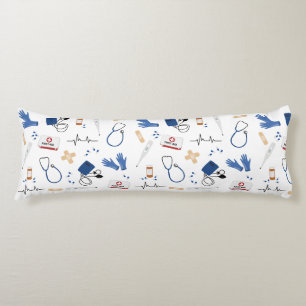 Modern Medical Doctor Nurse Pattern Body Cushion
