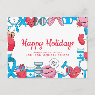 Modern Medical   Doctor's Holiday Greeting Postcard