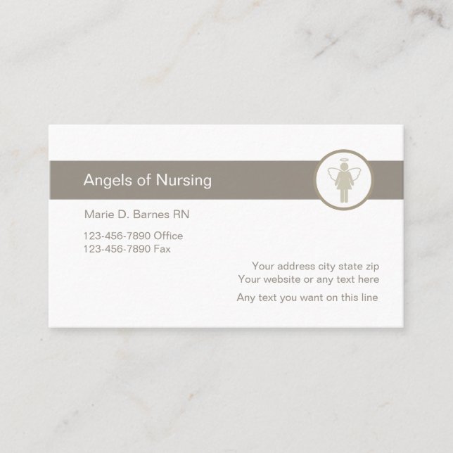 Modern Medical Nurse Business Card (Front)