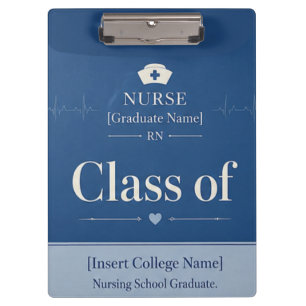 Modern Medical Nurse Clipboard Class of 2026 RN