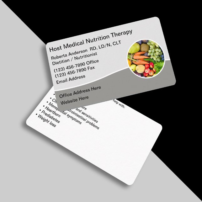 Modern Medical Nutritional Therapy Business Card (Creator Uploaded)