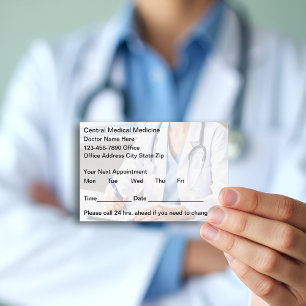 Modern Medical Office Patient Appointment Cards