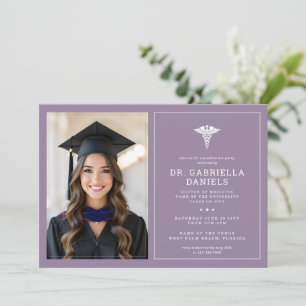 Modern Medical School Graduate Doctor Graduation Invitation