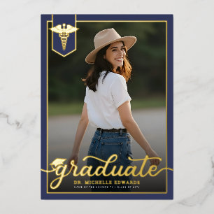 Modern Medical School Graduate Photo Graduation