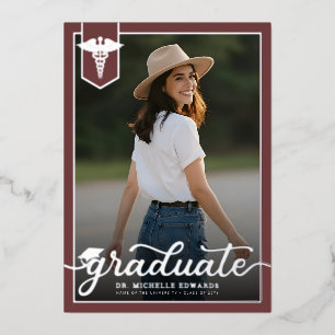 Modern Medical School Graduate Photo Graduation
