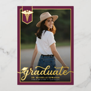 Modern Medical School Graduate Photo Graduation