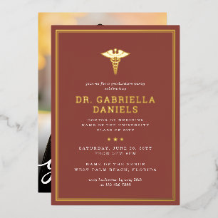 Modern Medical School Graduate Photo Graduation