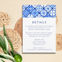 Modern Mediterranean Blue Tile Wedding