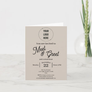 Modern meet and greet business minimalist  invitation