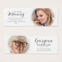 Modern Memorial Before & After Photo Bookmark