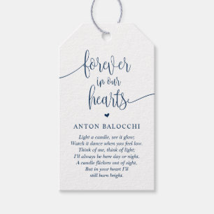 Modern, Memorial Candle, Funeral Service Tag