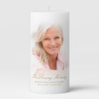 Modern Memorial Gold Script Faded Photo