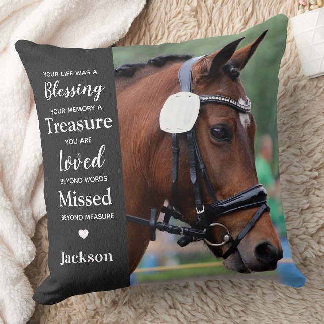 Modern Memorial Personalised 2 Photo Remembrance  Cushion (Creator Uploaded)
