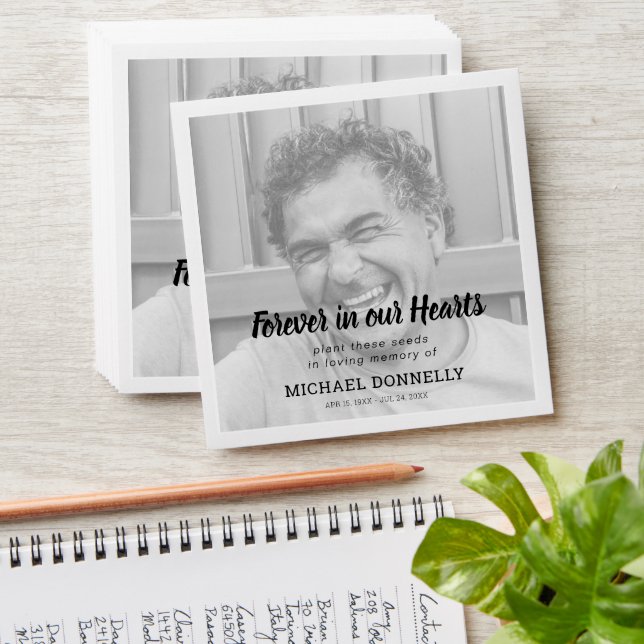 Modern Memorial Seed Packet Funeral Favour Envelop Envelope (Stacked)
