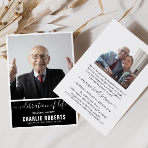 Modern Memorial Service   Celebration of Life Invitation