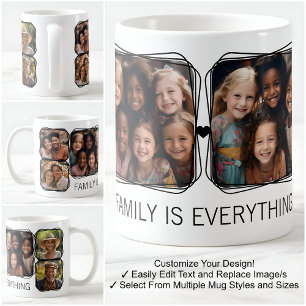 Modern Memory 6 Photo Collage Template White C00 Coffee Mug