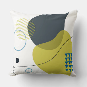 Modern, Memphis, cool, unique, trendy illustration Cushion
