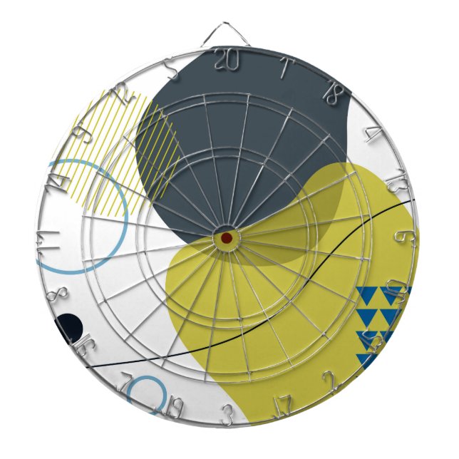 Modern, Memphis, cool, unique, trendy illustration Dartboard (Front)