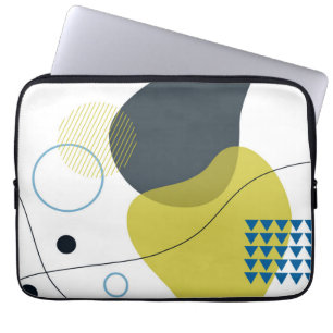 Modern, Memphis, cool, unique, trendy illustration Laptop Sleeve