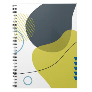 Modern, Memphis, cool, unique, trendy illustration Notebook