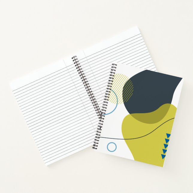 Modern, Memphis, cool, unique, trendy illustration Notebook (Inside)