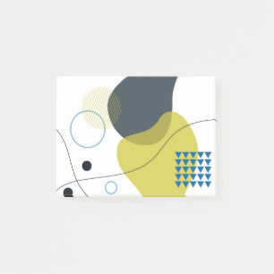 Modern, Memphis, cool, unique, trendy illustration Post-it Notes