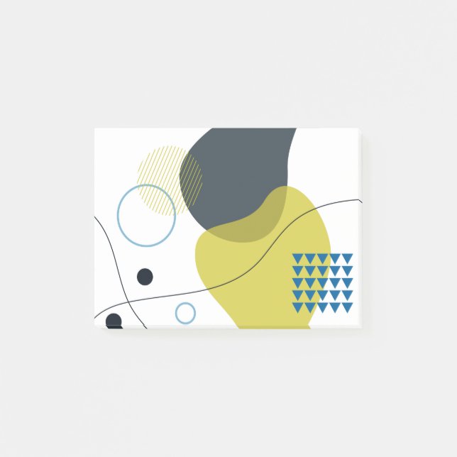 Modern, Memphis, cool, unique, trendy illustration Post-it Notes (Front)