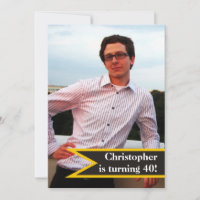 Modern men’s 40th birthday simple masculine photo